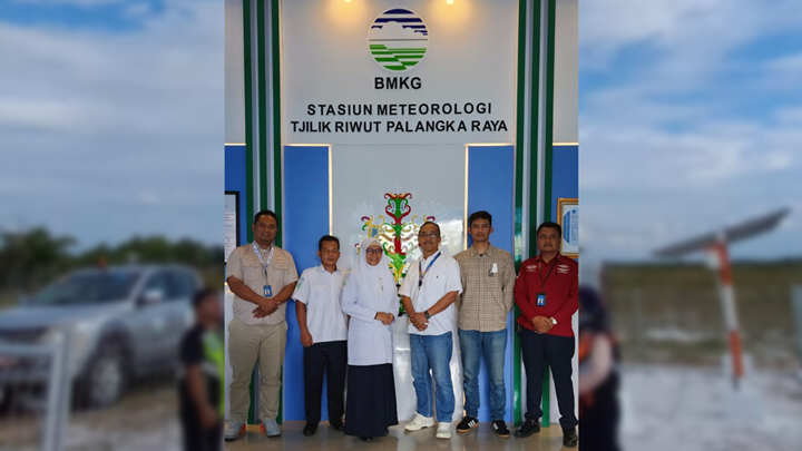 Kepala Stasiun Meteorologi Kelas I Tjilik Riwut menerima kunjungan Plt. EGM AP II Bandara Tjilik Riwut beserta Tim