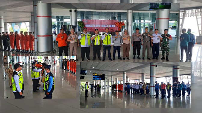 Apel Gabungan Pembukaan Posko Monitoring Angkutan Natal 2023 dan Tahun Baru 2024 di Bandar Udara Tjilik Riwut - Palangka Raya